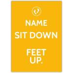 Personalised Sit Down Feet Up Relaxation Greeting Card for Any Occasion