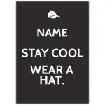 Personalised Stay Cool Wear A Hat Greeting Card for Any Occasion