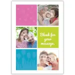 Personalised Three Photo Collage Greeting Card with Custom Message Space