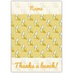 Personalised Thanks a Bunch Banana Pattern Thank You Card Suitable for Any Occasion