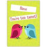 You're Too Tweet Personalised Cute Birds Greeting Card for Any Occasion