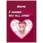Personalised Kiss You All Over Romantic Photo Card for Valentine’s Day or Anniversary