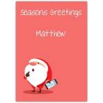 Personalised Seasons Greetings Christmas Card with GPS Santa and Mobile Map Design
