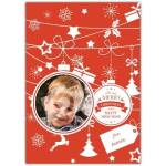 Personalised Merry Christmas Ornaments Photo Card with Happy New Year Greeting