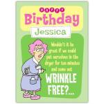 Personalised Aunty Acid Wrinkle Free Birthday Card for Her with Humorous Message