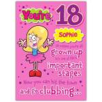 Personalised 18th Birthday Card Youre 18 Go Clubbing Funny Milestone Card