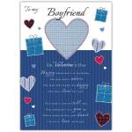 Valentine's Day Card for Boyfriend with Romantic Heart and Gift Design UK