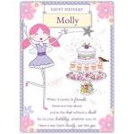 Personalised Happy Birthday Card for Friend with Fairy and Cake Design