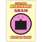 Personalised Ant Laptop Funny Puzzle Birthday Card for Kids and Adults