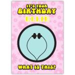 Personalised Ladybird Puzzle Birthday Card Pink Floral Design for Ellie