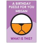 Personalised Birthday Puzzle Card with Blindfold Design and Custom Name Option