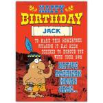 Personalised Humorous Native American Indian Name Birthday Card for Him