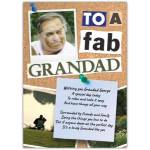 Personalised Fab Grandad Photo Birthday Card with Poem for Special Grandfather