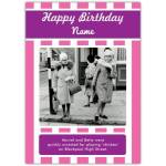 Personalised Humorous Playing Chicken Birthday Card with Vintage Photo Design