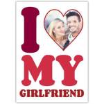 I Heart My Girlfriend Personalised Photo Romantic Greeting Card