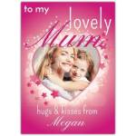 Personalised To My Lovely Mum Photo Card Hugs and Kisses from Child Occasion Card