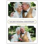 Personalised Golden Wedding Anniversary Card with Two Photos and Custom Names