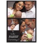 Personalised Just Got Bigger Family Photo Card Three Picture Layout
