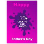 Personalised Pink Photo Upload Father's Day Card with Customisable Text