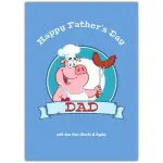Funny Pig and Sausage Happy Fathers Day Card for Dad Customisable Message