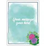 Personalised Watercolour Floral Frame Card with Custom Message Option