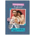 Personalised Happy Birthday Card for Boyfriend with Hedgehogs and Photo Upload Option