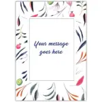 Personalised Any Occasion Colourful Leaf Frame Greeting Card with Custom Message