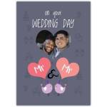 On Your Wedding Day Mr and Mr Personalised Same Sex Wedding Card