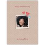 Personalised Happy Valentines Day Photo Card with Hearts and Polaroid Frame