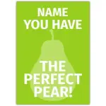 Personalised Funny Rude Pear Valentine's Day Card with Custom Name for Adult Humour