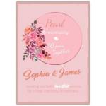 Personalised Pearl 30th Wedding Anniversary Card with Pink Floral Design