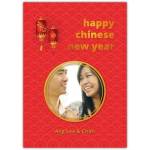 Personalised Chinese New Year Red Lantern Photo Greeting Card