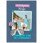 Happy Birthday Wife Photo Upload Hedgehog Couple Greeting Card
