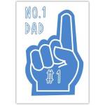 No 1 Dad Fathers Day Greeting Card with Number One Finger Design