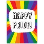 Happy Pride Rainbow Colourful LGBTQ Celebration Greeting Card