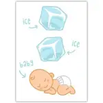 Funny Vanilla Ice Baby New Arrival Greeting Card with Ice Cubes Design
