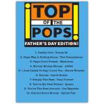 Fathers Day Top of the Pops Retro Music Hits Greeting Card