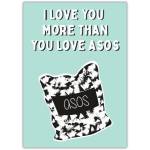 I Love You More Than Asos Shopping Lover Humorous Greeting Card