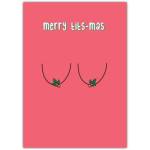 Merry Tits-Mas Funny Rude Christmas Card Humorous Adult Holiday Greeting