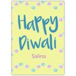 Happy Diwali Festival Card with Colourful Swirls Personalised Greeting Card
