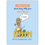 Good Luck New Home Card for Neighbours with Humorous Illustration