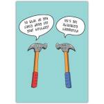 Lets Get Absolutely Hammered Humorous Pun Birthday Card
