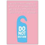 Funny Mothers Day Do Not Disturb Card Humorous Best Mum Rest and Relaxation Design