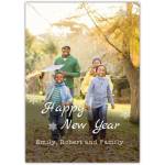Personalised Happy New Year Photo Upload Card with Snowflake Design