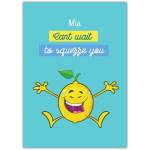 Personalised Funny Lemon Pun Thinking of You Greeting Card