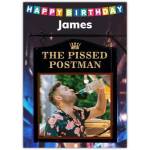 Personalised Funny Birthday Card The Pissed Postman Pub Sign Design