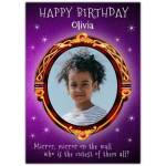 Personalised Happy Birthday Mirror Photo Upload Card Cutest of Them All Design