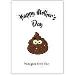 Funny Mother's Day Card from Your Little Poo Humorous Poop Design
