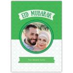 Eid Mubarak Personalised Green Photo Upload Greeting Card for Celebration and Tradition