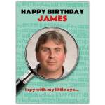 Personalised I Spy With My Little Eye Birthday Photo Upload Card
